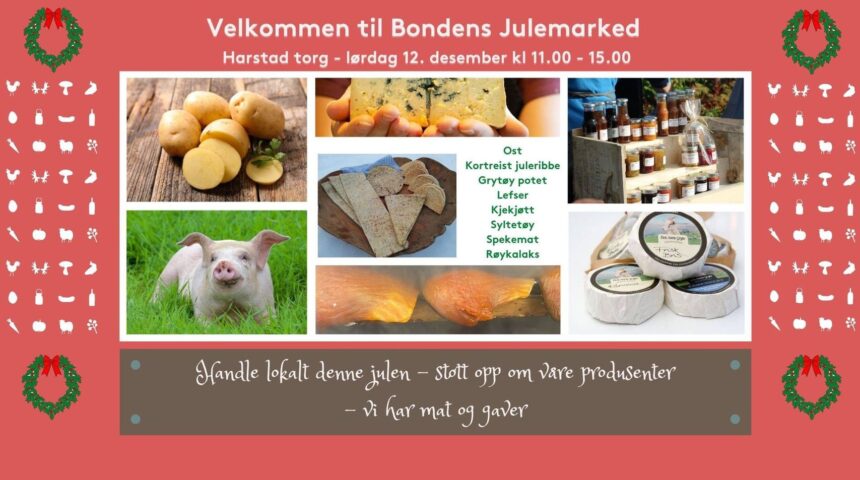 Bondens marked på torget 12.desember Bondens marked på torget 12.desember
